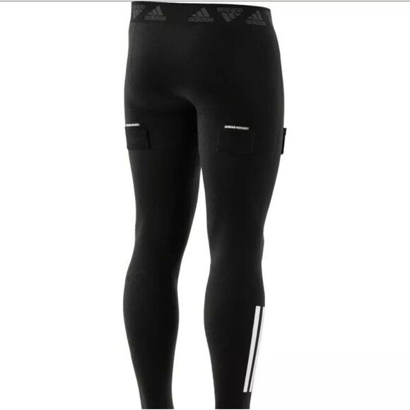 Adidas Hockey Baselayer Tights with Cup Mens Size S GQ9502 Black adiHockey Pants - Picture 4 of 6